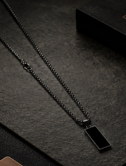 Obsidian Bar Pendant