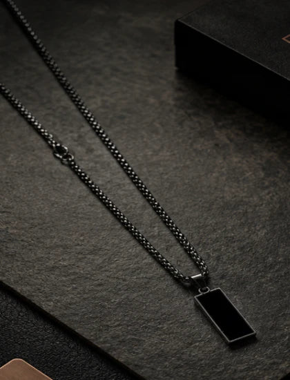 Obsidian Bar Pendant