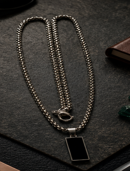 Obsidian Bar Pendant