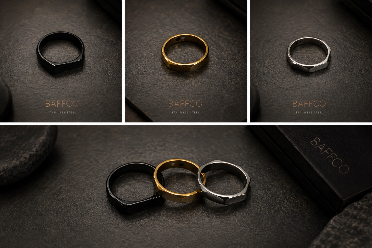 Trinity Edge Ring Set